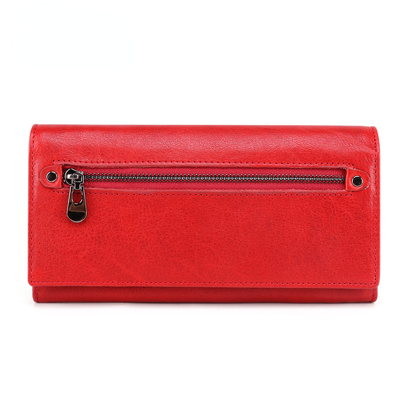 Women Fashion Multi Functional Leather Wallet 9366-Leather Wallet-Red-Free Shipping Leatheretro