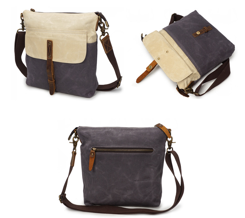 Vintage Men Leather Canvas Waterproof Bags 5186-Leather Canvas Bag-Style 1-Free Shipping Leatheretro