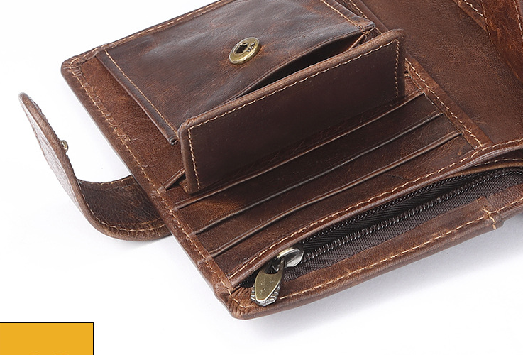 Retro Handmade Leather Large Storage Wallet J2063-Leather Wallets-Coffee-Free Shipping Leatheretro