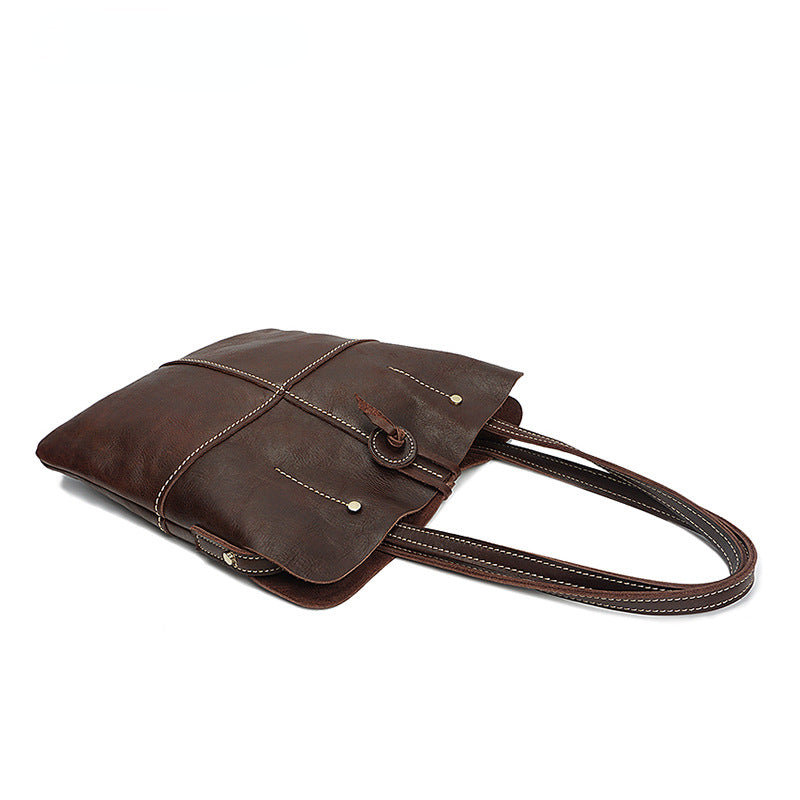 Vintage Handmade Leather Handbags for Women 8071-Handbags-Coffee-Free Shipping Leatheretro