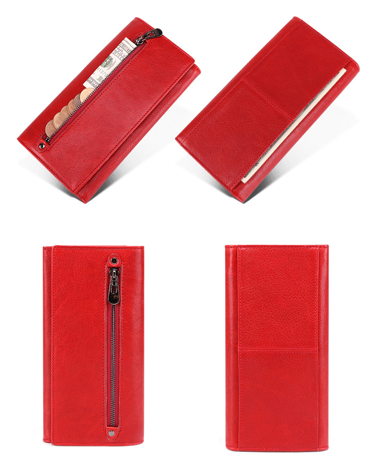 Women Fashion Multi Functional Leather Wallet 9366-Leather Wallet-Green-Free Shipping Leatheretro