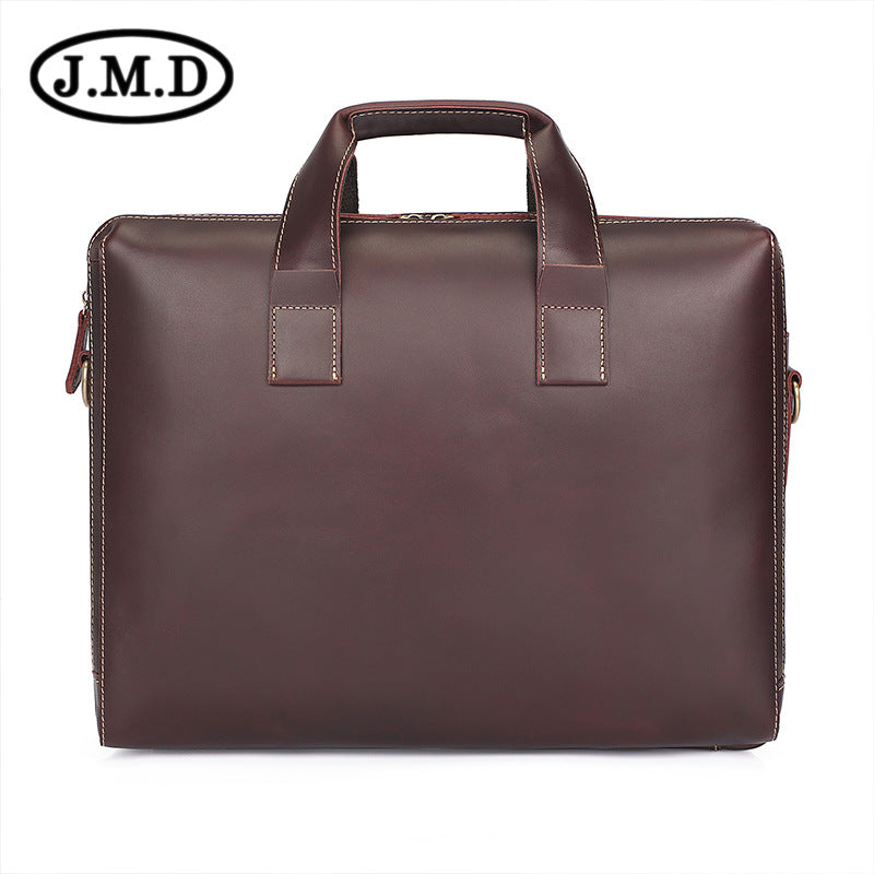 Vintage Genuine Leather Business Briefcase 7167-Briefcases-Coffee-Free Shipping Leatheretro