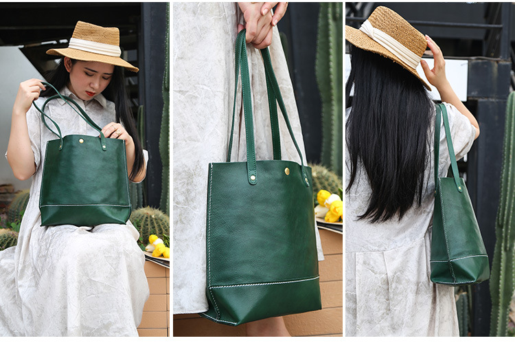 Women Vintage Causal Leatehr Handbags J8832-Leather Handbags-Black-Free Shipping Leatheretro