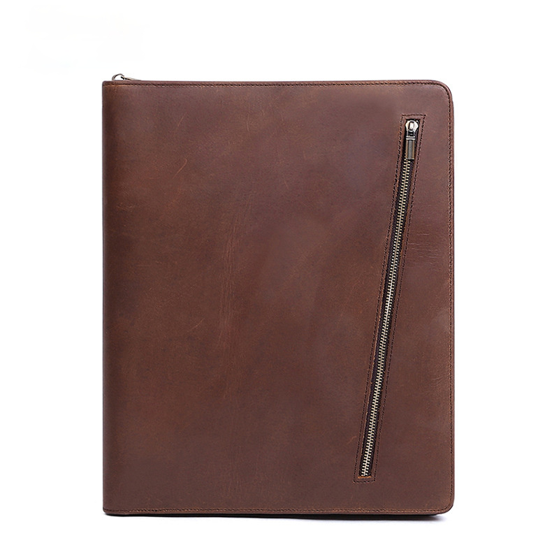Retro Leather Multi Funcitonal padfolio Case J2110-Brown-Free Shipping Leatheretro
