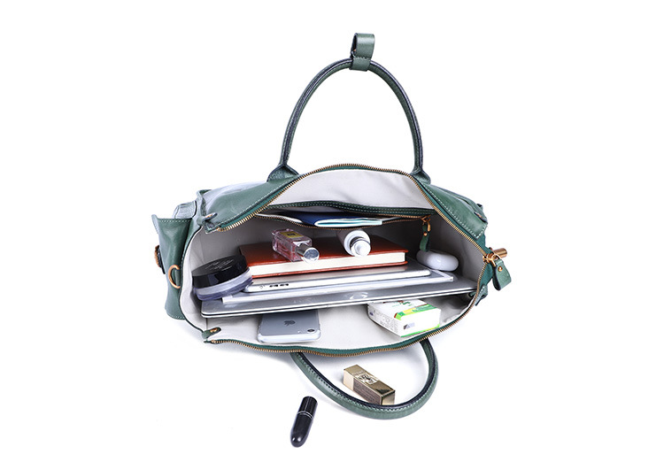 Women Handmade Leather Large Storage Duffle Bags J8785-Leather Duffle Bags-Black-Free Shipping Leatheretro