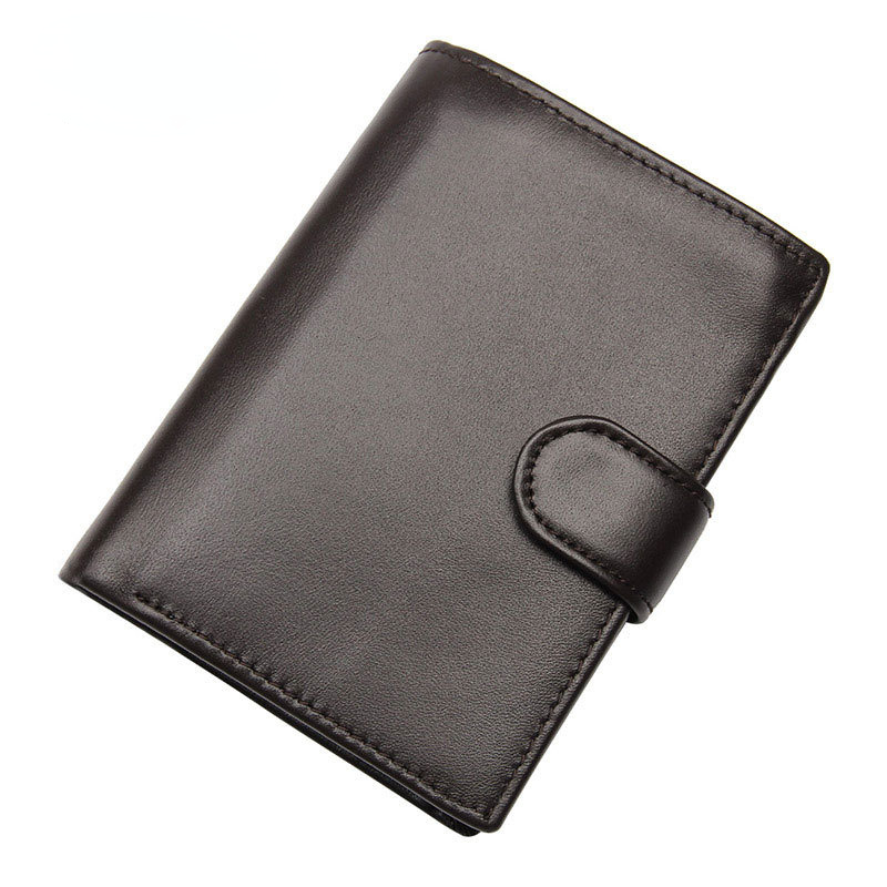 Cowhide RFID Leather Wallets for Men 8129-Leather Wallets-Coffee-Free Shipping Leatheretro