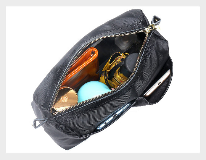 Cowhide Leather Tote Handbags for Women W918-Handbags-Black-Free Shipping Leatheretro