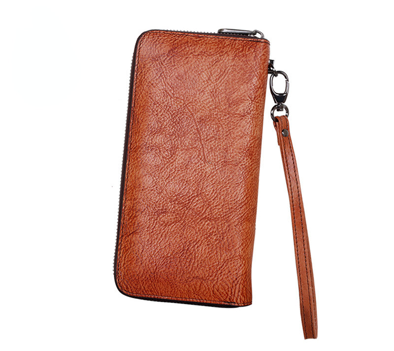 3D Sunflower Design Handmade Leather Wallets for Women 8022-Handbags, Wallets & Cases-Red-Free Shipping Leatheretro