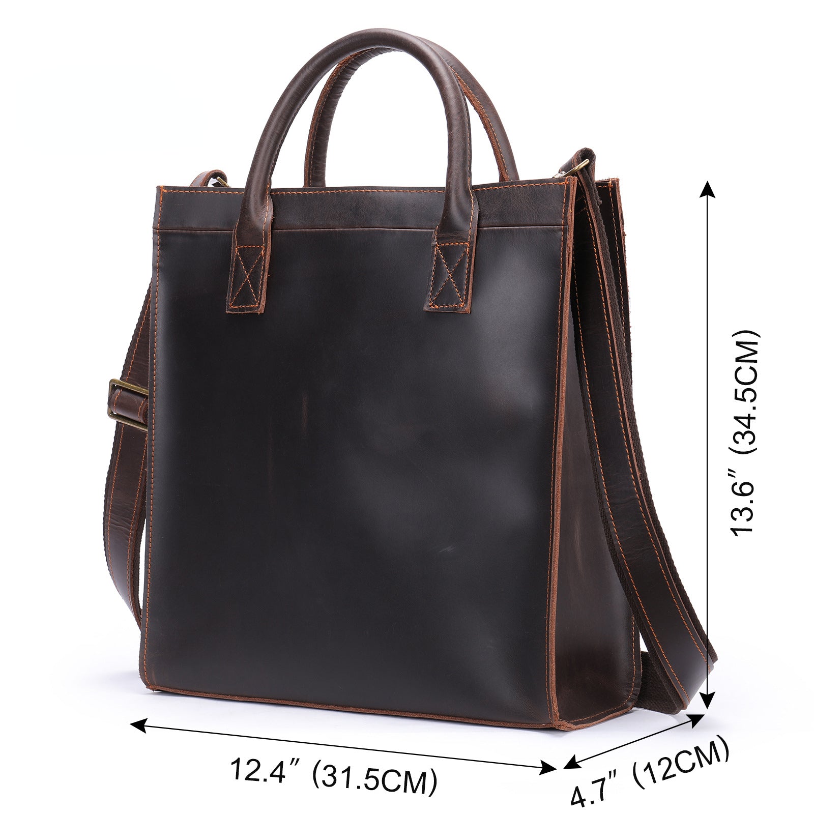 Vintage Business Leather Crossbody Bags for Men 5025-Handbags-Coffee-Free Shipping Leatheretro