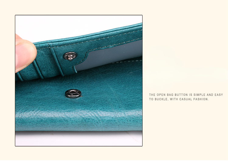 Women Fashion Multi Functional Leather Wallet 9366-Leather Wallet-Green-Free Shipping Leatheretro