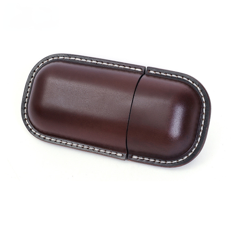 Vintage Handmade Leather Glass Cases J103-Leather Cases-Coffee-Free Shipping Leatheretro