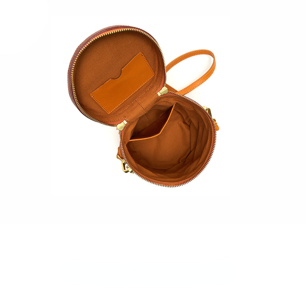 Vintage Vege Tanned Leather Bucket Bags for Women-Handbag & Wallet Accessories-Brown-Free Shipping Leatheretro