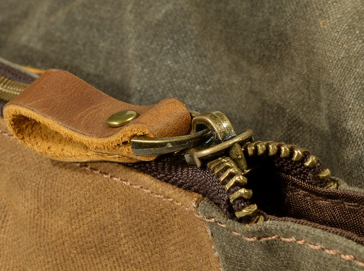 Vintage Waterproof Leather Canvas Backpack C9120-Leather Canvas Backpack-Coffee-Free Shipping Leatheretro