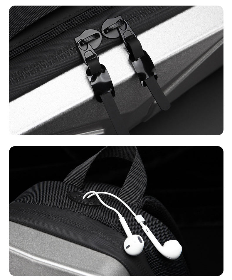 PC Shell Design Daily Bags for Men 9509-Bicycle Bags & Panniers-Black-Free Shipping Leatheretro