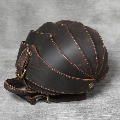 Handmade Leather Beetle Cyclus Pangolin Backpack Small Size 9874-1-Leather Backpack-Brown-Free Shipping Leatheretro