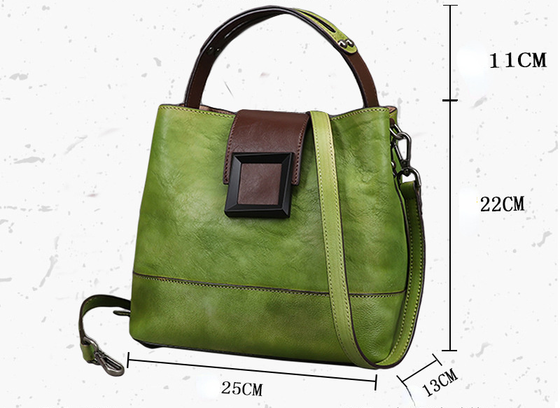 Handmade Vintage Women Leather Crossbody Bags-Leather Women Bags-Green-Free Shipping Leatheretro
