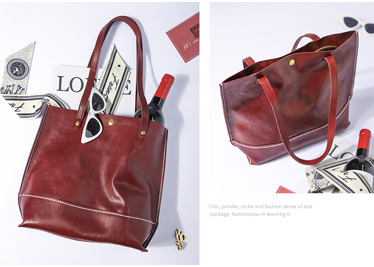 Women Vintage Causal Leatehr Handbags J8832-Leather Handbags-Black-Free Shipping Leatheretro