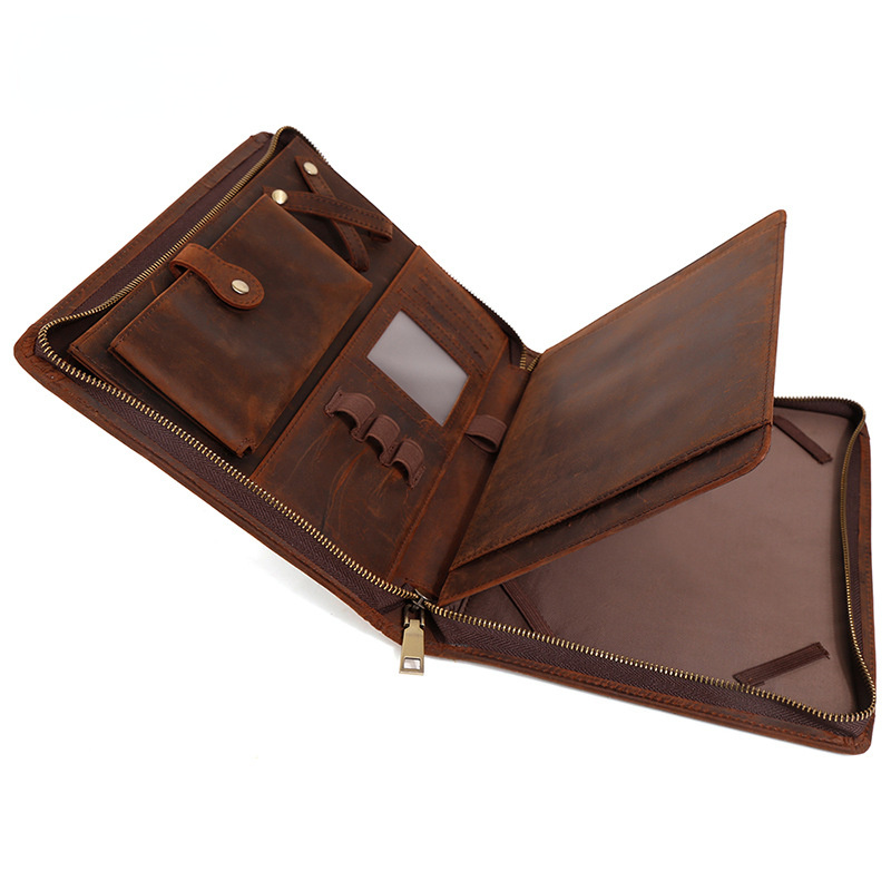 Handmad Leather Pro 10.5" Padfolios Case 2113-Leather Padfolio-Coffee-Free Shipping Leatheretro