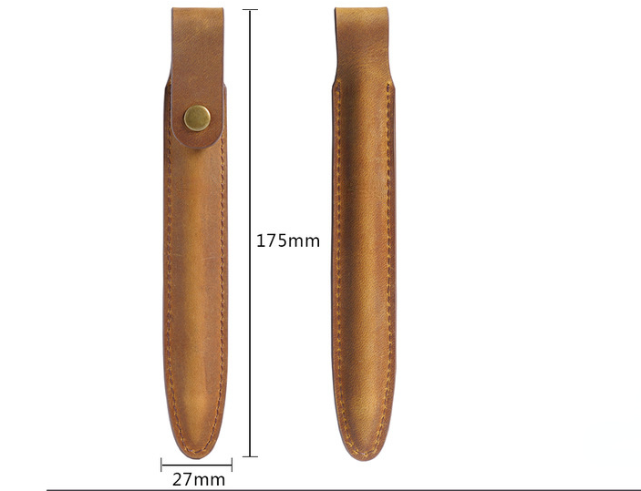 Vintage Leather Protect Pen Case P102-pen holder-Black-Free Shipping Leatheretro