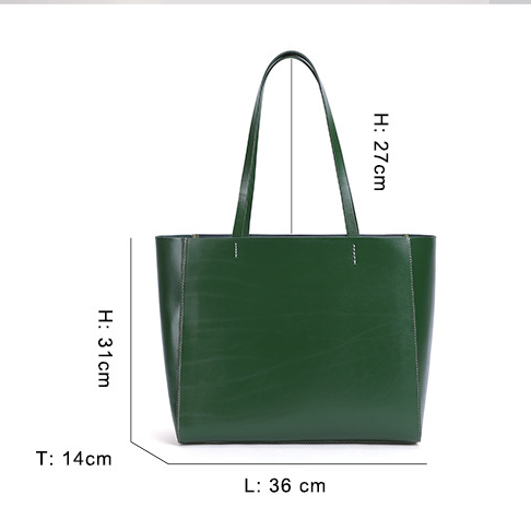 Women Leather Big Capacity Tote Handbag W8753-Leather Women Bags-Brwon-Free Shipping Leatheretro