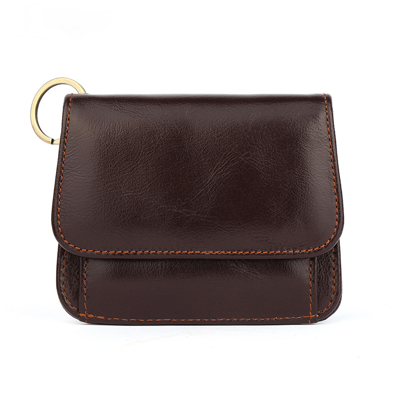 Women Foldable Zippered Leather Wallet JK136-Leather Wallet-Black-Free Shipping Leatheretro