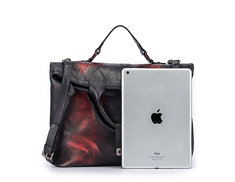 Vintage Handmade Leather Business Bags for Women 2516-Leather Briefcase for Women-Green-Free Shipping Leatheretro