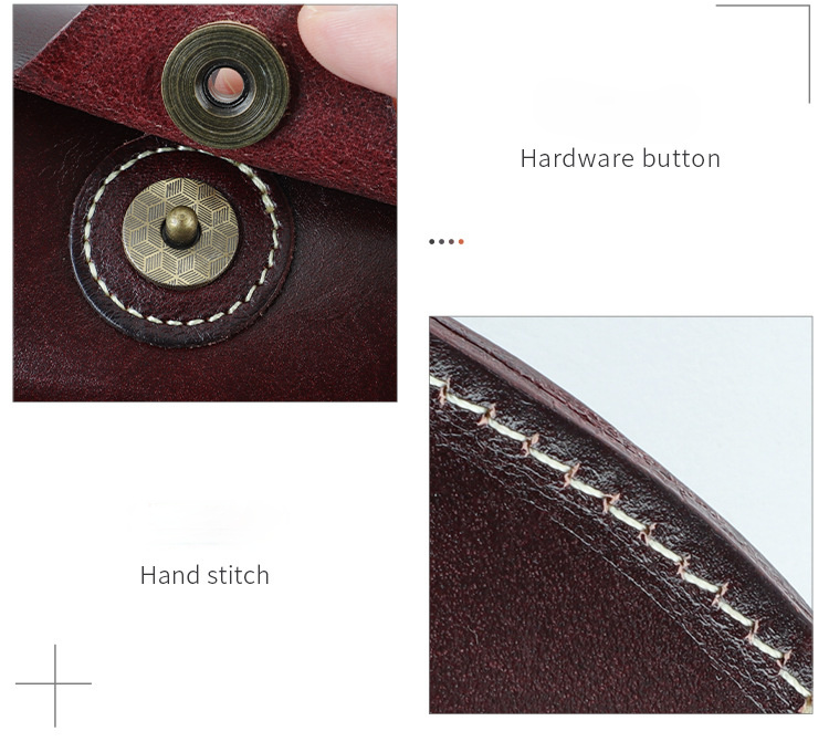 New Handmade Vintage Leather Glass Cases J081-Leather Cases-Red Brown-Free Shipping Leatheretro