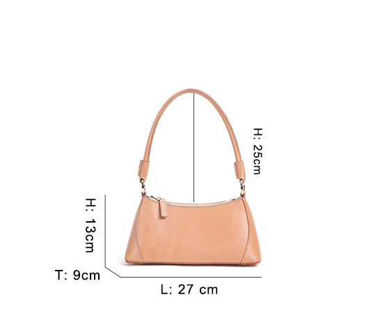 Women Handmade Leather Baguette Handbag W8755-Leather Women Bags-Brown-Free Shipping Leatheretro