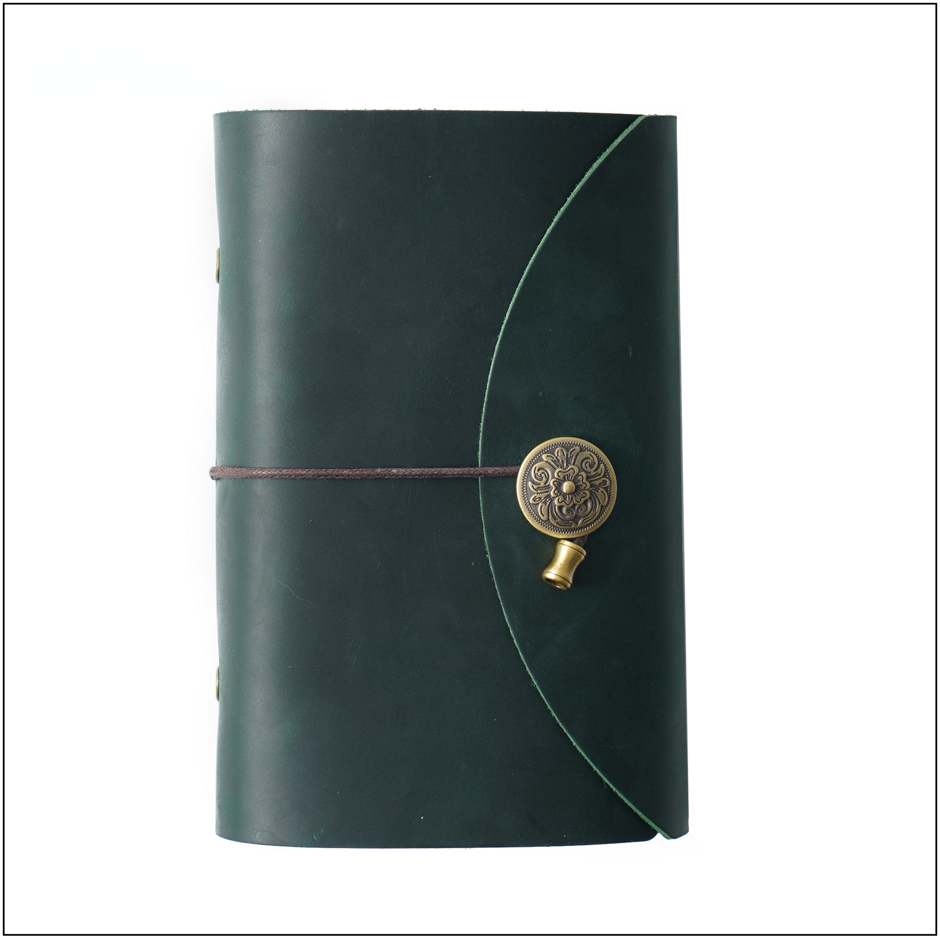 Vintage Leathe Cover Loose Leaf A6 Traveling Notbook-Notebooks & Notepads-Black-Free Shipping Leatheretro