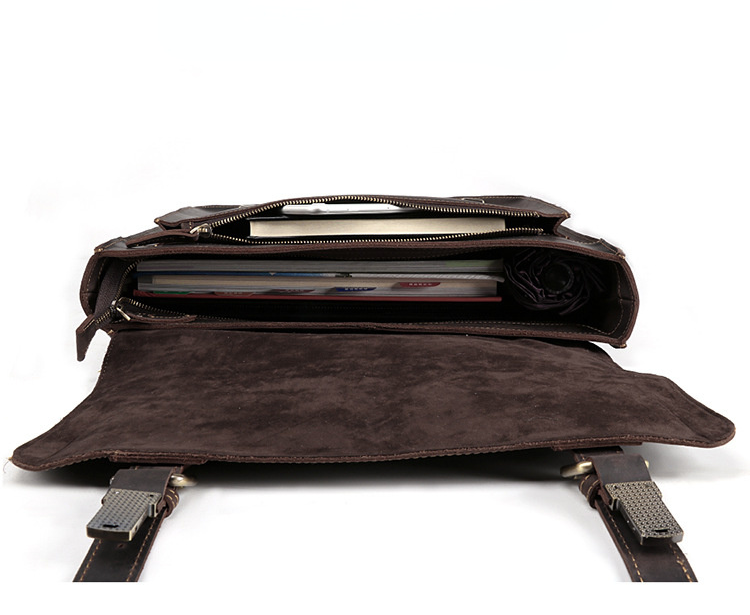 Retro 15.6" Leather Business Briefcase for Men B515-Leateher Briefcase-Coffee-Free Shipping Leatheretro