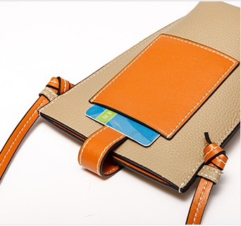 Mini leather fashion Phone Bag For Women J014-Leather Phone Bags-Blue-Free Shipping Leatheretro