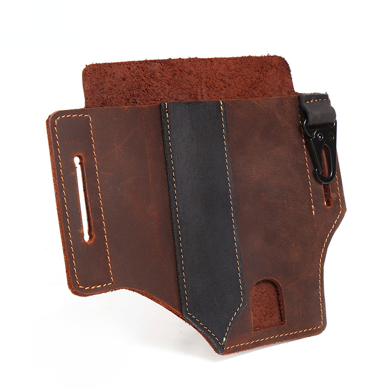 Vintage Outdoor Tactical Tool Leather Waist Bag-Leather Waist Bag-Coffee-Free Shipping Leatheretro