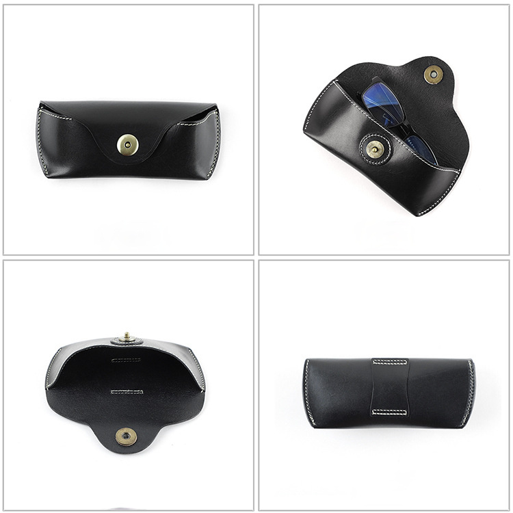 New Handmade Vintage Leather Glass Cases J081-Leather Cases-Red Brown-Free Shipping Leatheretro