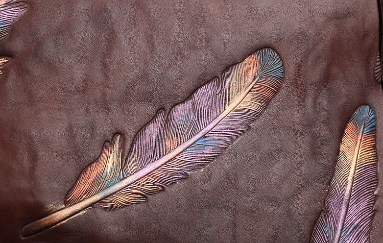 Women Vintage Emlossing Cowhide Leather Backpack 9043-Leatehr Backpack-Black-Free Shipping Leatheretro