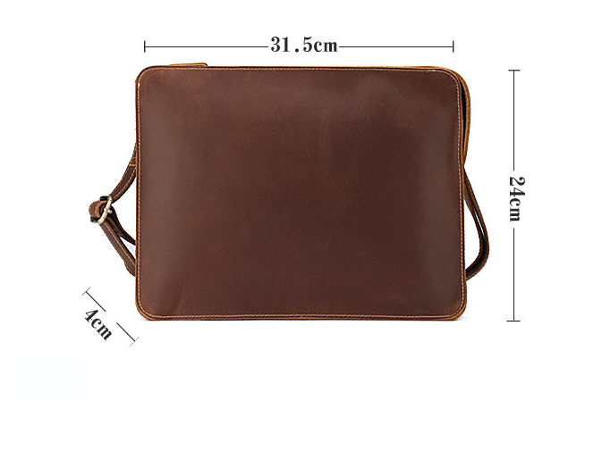 Vintage Leather Envelope Shoulder Ipad Bags 0073-Leather Briefcase-Style 1-Free Shipping Leatheretro