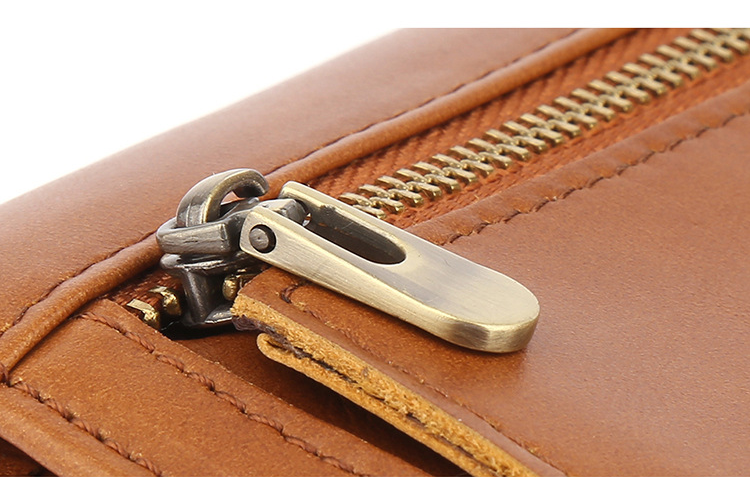 Women Foldable Zippered Leather Wallet JK136-Leather Wallet-Black-Free Shipping Leatheretro