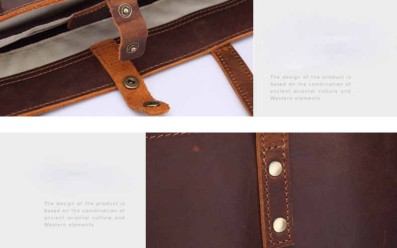 Women Leather Sholder Large Capacity Handbags W8050-Leather Women Bags-Brown-Free Shipping Leatheretro