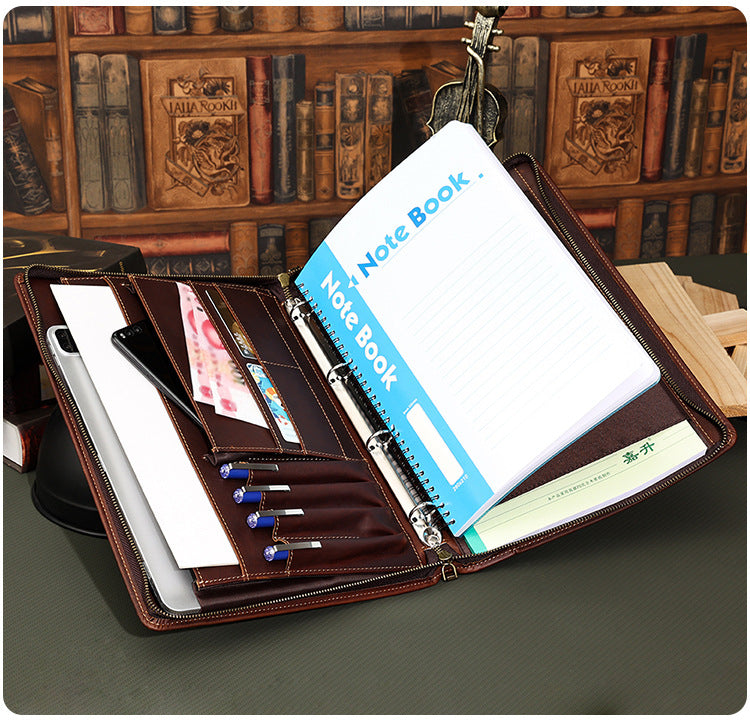 Vintage 12.9" Leather Padfolio Protective Case 2114-Leather padfolio-Coffee-Free Shipping Leatheretro