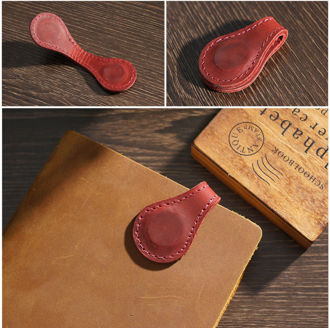Handmade Leather Double Magnetic Bookmark-Bookmarks-6pcs-Free Shipping Leatheretro