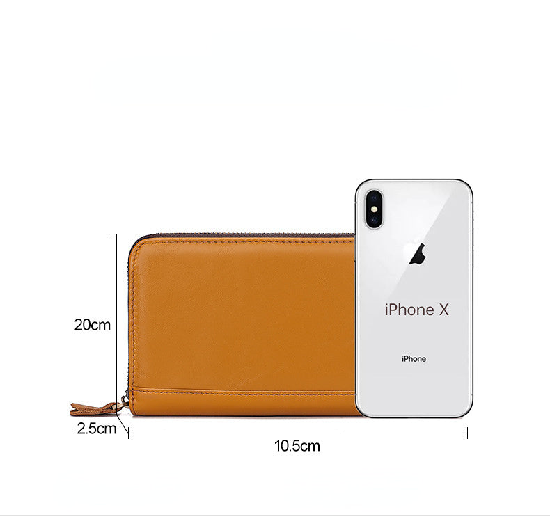 Simple Design Leather Long Wallets 8440-Handbags, Wallets & Cases-Red-Free Shipping Leatheretro