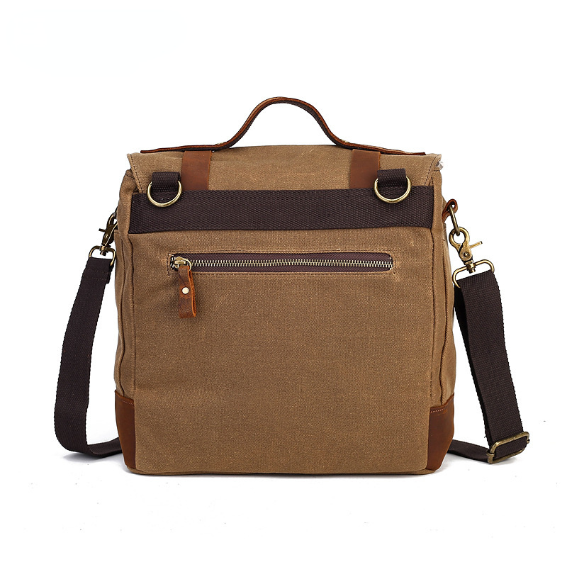 Retro Leather Canvas Business Bags for Men-Backpacks-Black-Free Shipping Leatheretro