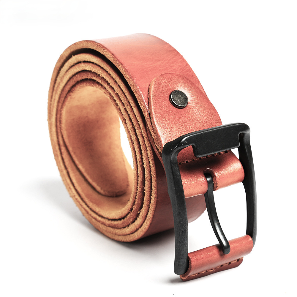 Vintage Designer Men's Leather Belt 15002-Leather Belt-Light Brown-Free Shipping Leatheretro