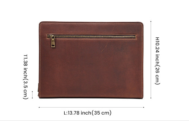 Vintage 12.9" Leather Padfolio Protective Case 2114-Leather padfolio-Coffee-Free Shipping Leatheretro