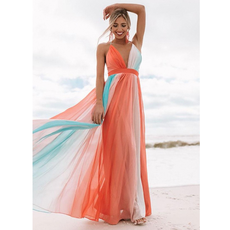 Sexy Rainbow Colors Tulle Long Dresses-Dresses-Rainbow-S-Free Shipping Leatheretro