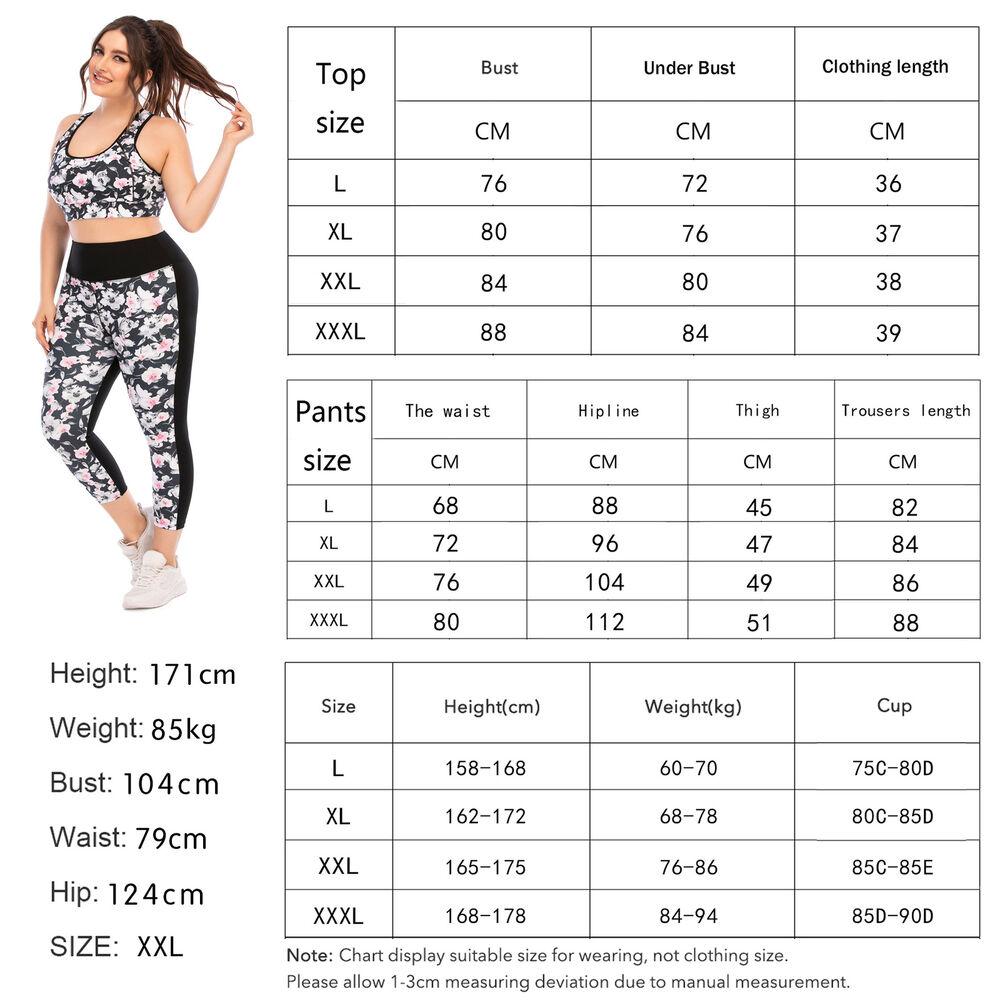 Women Plus Size Fitness Sporty Wear-Activewear-Outfit/Set-L-Free Shipping Leatheretro