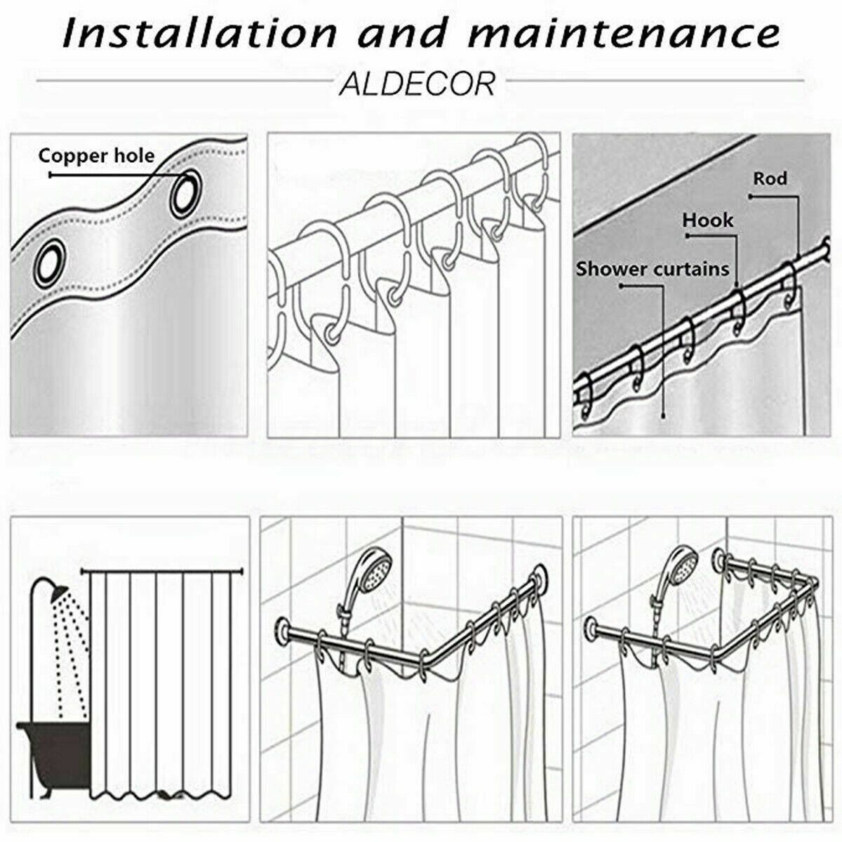 Northern Europe Snowberg Bathroom Fabric Shower Curtain Sets-Shower Curtains-Shower Curtain+3Pcs Mat-Free Shipping Leatheretro