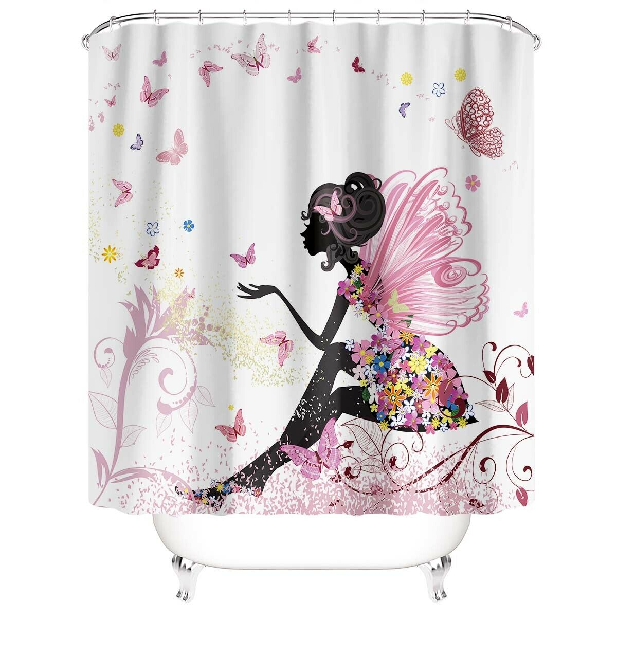 Romantic Fairy Fabric Shower Curtain-Shower Curtains-180×180cm Shower Curtain Only-Free Shipping Leatheretro