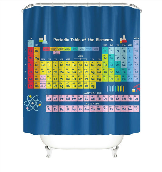 Periodic Table Fabric Shower Curtain For Bathroom-Shower Curtains-180×180cm Shower Curtain Only-Free Shipping Leatheretro